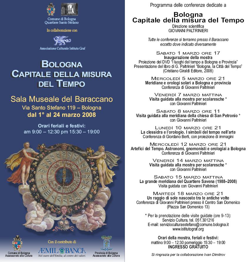Mostra Bologna Capitale della misura del tempo